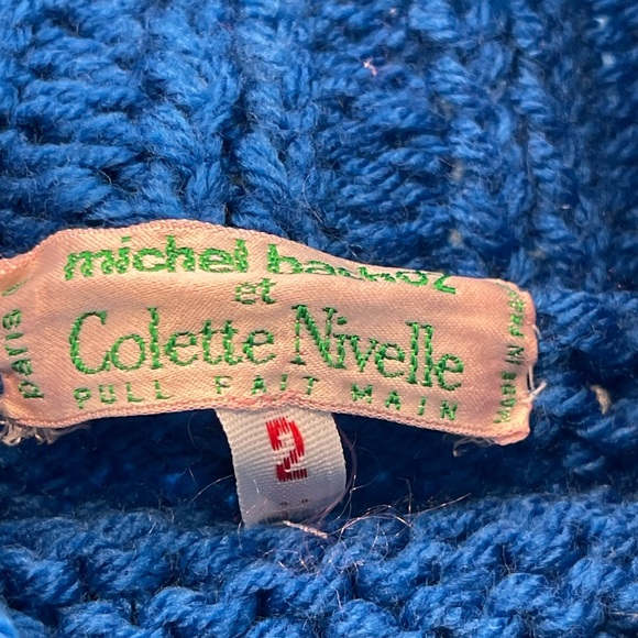 Vintage Handmade Michel Bachoz Collette Nivelle Disney Sweater Sz Med Paris RARE - Picture 3 of 6